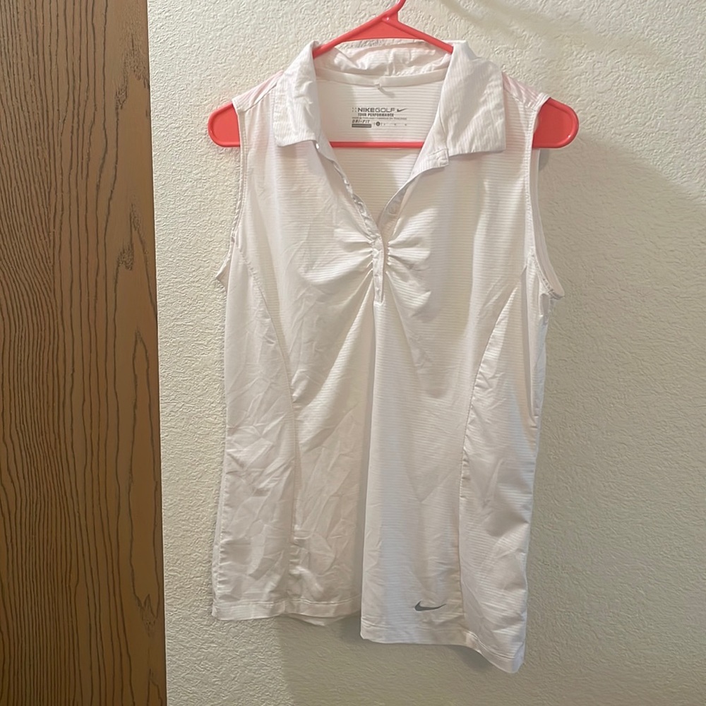 Nike Golf Tour Performance Dri-fit White Tank Top Size Large